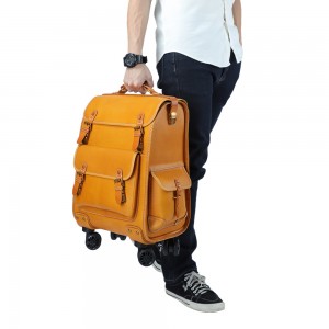 حقيبة جلدية متعددة الوظائف ذات سعة كبيرة قابلة للتخصيص