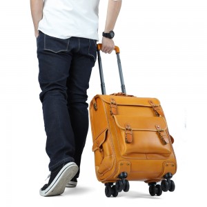 カスタマイズ可能なレザー多機能大容量スーツケース
