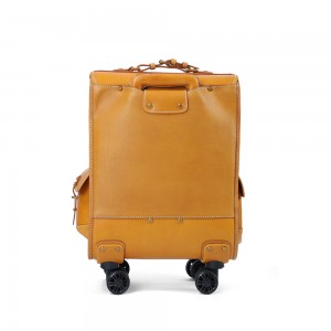 Anpassningsbar multifunktionell resväska med stor kapacitet i läder
