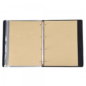 Manuale personalizzabile in pelle di cavallu pazzo a foglie sciolte Notebook Business Vintage