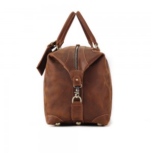 Oanpaste LOGO Hege kwaliteit Crazy Horse Leather Weekend Bag Opklapbare Travel Bag Luggage Bag
