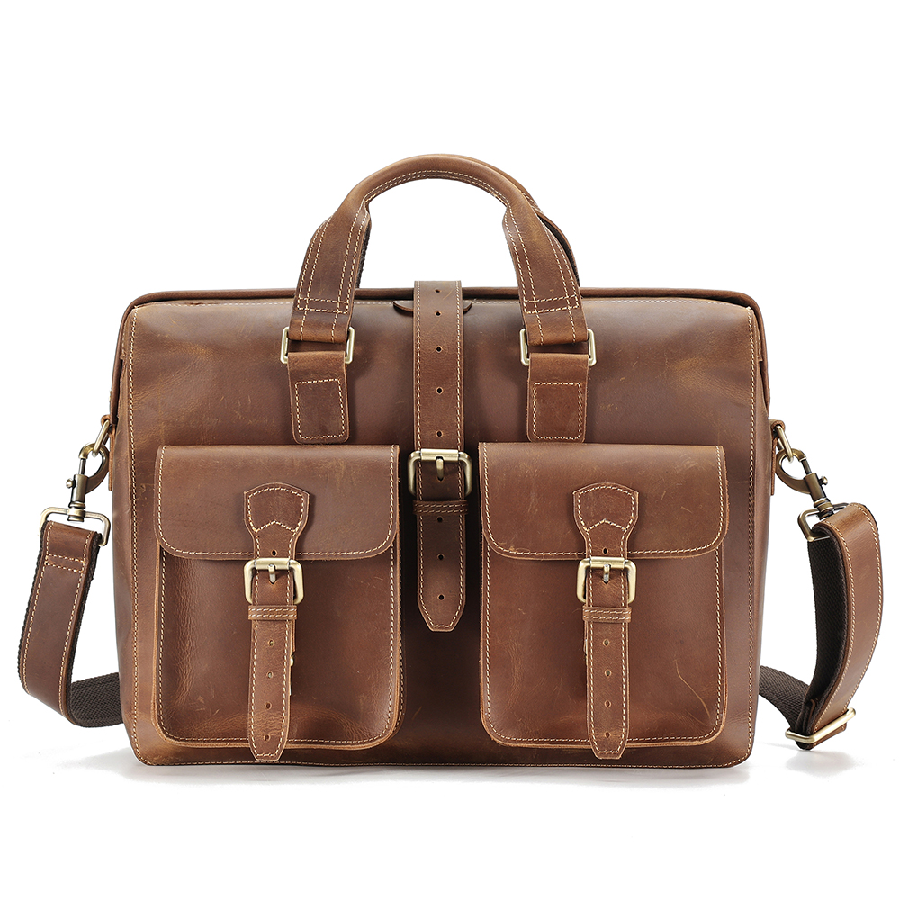 Customized Leather Men's Briefcase