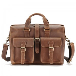 Customized Men's Leather Business Briefcase