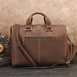 Customized Men's Leather Business Briefcase