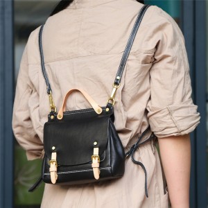 Factory Custom Leather Multifunctional Backpack Bag pro Women's