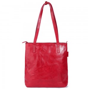Трговија на големо со ОЕМ Прилагодена црвена боја хартиена кеса Торба за пакување Козметичка кеса Чанта за пазарење со рачка