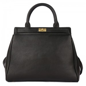 Factory custom Genuine Leather Ladies Platinum Handbag