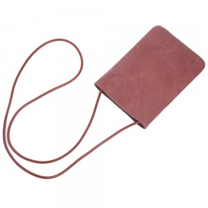 Mini bolso bandolera de cuero personalizado de fábrica para bolso de teléfono móvil para mujer