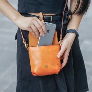 Фабрични персонализирани чанти за дамска чанта през рамо от растително дъбена кожа
