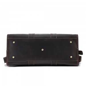 Customized Crazy Horse Leather Large Capacity Handbag Briefcase