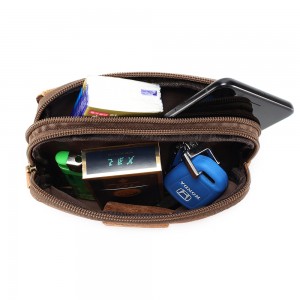 Sac de ceinture de téléphone portable en cuir personnalisé haut de gamme pour hommes