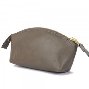 Umgangatho ophezulu weVegetable Tanned Leather Ladies Portable Clutch Bag
