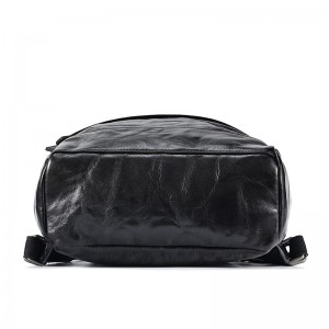 남성용 블랙 비즈니스 백팩을 위한 맞춤형 로고 이탈리아 식물성 무두질 가죽 가방