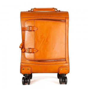 Leather luggage Factory customized suitcase