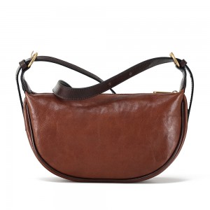 Vegetable tanned leather retro women’s dumpling bag crossbody bag, fashionable design shoulder bag