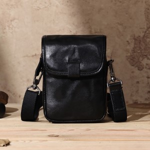 Men’s Bag Single Shoulder Crossbody Bag Genuine Leather Trendy Retro Phone Bag Plant Tanned Leather Hand Grab Pattern Men’s Small Bag Single Shoulder Bag