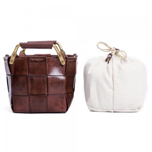 ກະເປົາຫນັງ crossbody ແສ່ວດ້ວຍມື Custom ສໍາລັບແມ່ຍິງ handbag