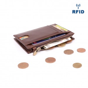 उच्च गुणवत्ता वाले कस्टम मल्टीफ़ंक्शनल सिक्का पर्स आरएफआईडी कार्ड धारक