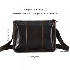 Factory customized leather crossbody bag for men messenger bag