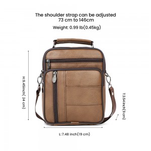 Factory customised low price leather men’s bag crossbody bag
