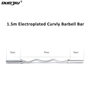 1.2m/1.5m/1.8m Ukunyuswa kweSiightlifting Electroplated Barbell Bar