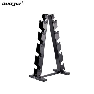 Materiale d'acciaio A-Frame 5 Tier Dumbbell Rack