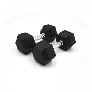 China Supplier Beginner Dumbbell Weight Kg - Gym Commercial Rubber Hex Dumbbells  – DuoJiu