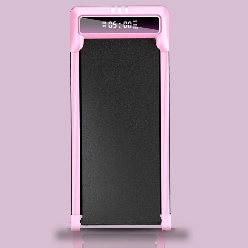 Pajisje të lira fitnesi Mini portative për vrapim rozë Mulli rutine Shtëpia nën tavolinë Mbushje ecjeje rutine