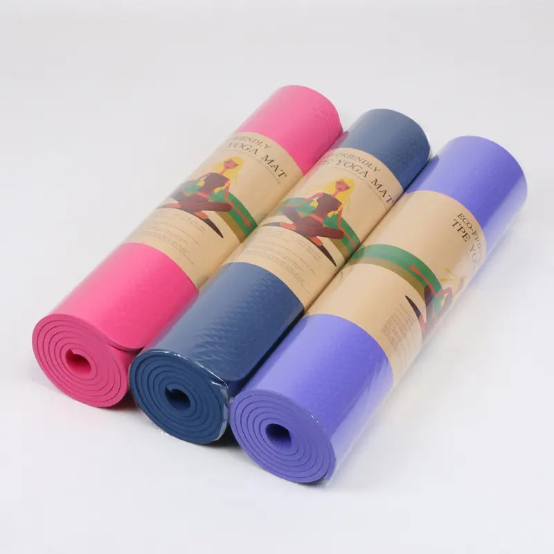 Høykvalitets Anti-Slip 6mm TPE Gym Yogamatte for yogatrening