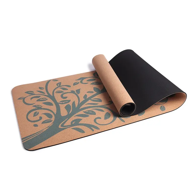 Manufacturer Non-slip Eco Friendly Fitness Private Label Foldable Cork Yoga Mat