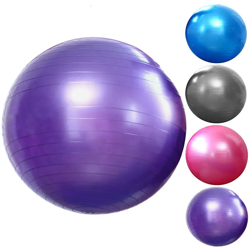 Ambongadiny PVC Yoga Ball 20 cm 65 sm fanatanjahan-tena baolina miaraka amin'ny paompy
