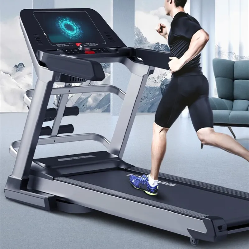 ເຄື່ອງແລ່ນທາງຍ່າງທາງທຸລະກິດໃນບ້ານແບບມືອາຊີບ 15.6″ ຫນ້າຈໍທີ່ສາມາດປັບຄວາມໄວໄດ້ treadmill Multifunctional treadmill ອອກກໍາລັງກາຍ