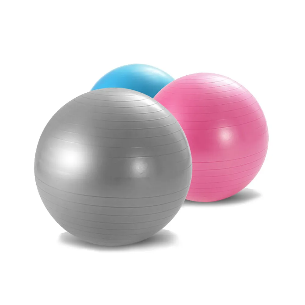 Ny vidin'ny orinasa Fitness Accessories Tsy Slip Anti Burst namboarina Pvc Pilates Yoga Ball misy Logo