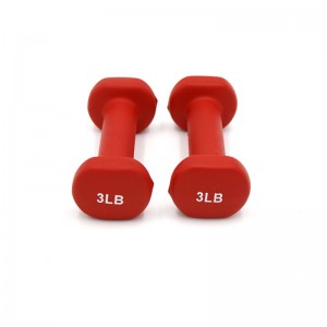 High Quality Neoprene Dumbbell - Red 3lb Neoprene Dumbbell Weight  – DuoJiu