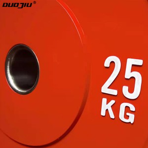 Weight Lifting Gym Equipment Colorful Barbell Bumper Plates