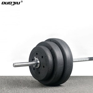 Gym Equipment Black Cement Barbell Weight Plates
