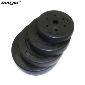 Gym Equipment Black Cement Barbell Weight Plates