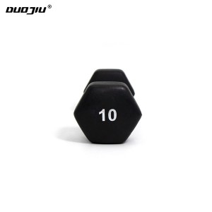 ការហ្វឹកហាត់កម្លាំង 10 គីឡូក្រាម Hexagonal Neoprene Dumbbells