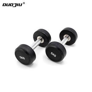 High-Quality Round Rubber Dumbbells for Men Muscles Building