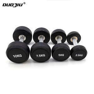 Factory Sales Fixed Round Dumbbells with Rubber Coated