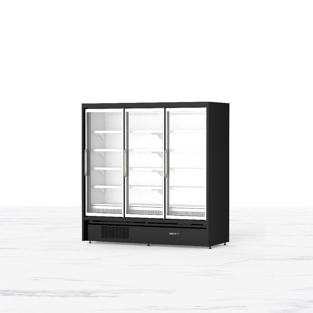 Plug-In Glass-Door Upright Freezer