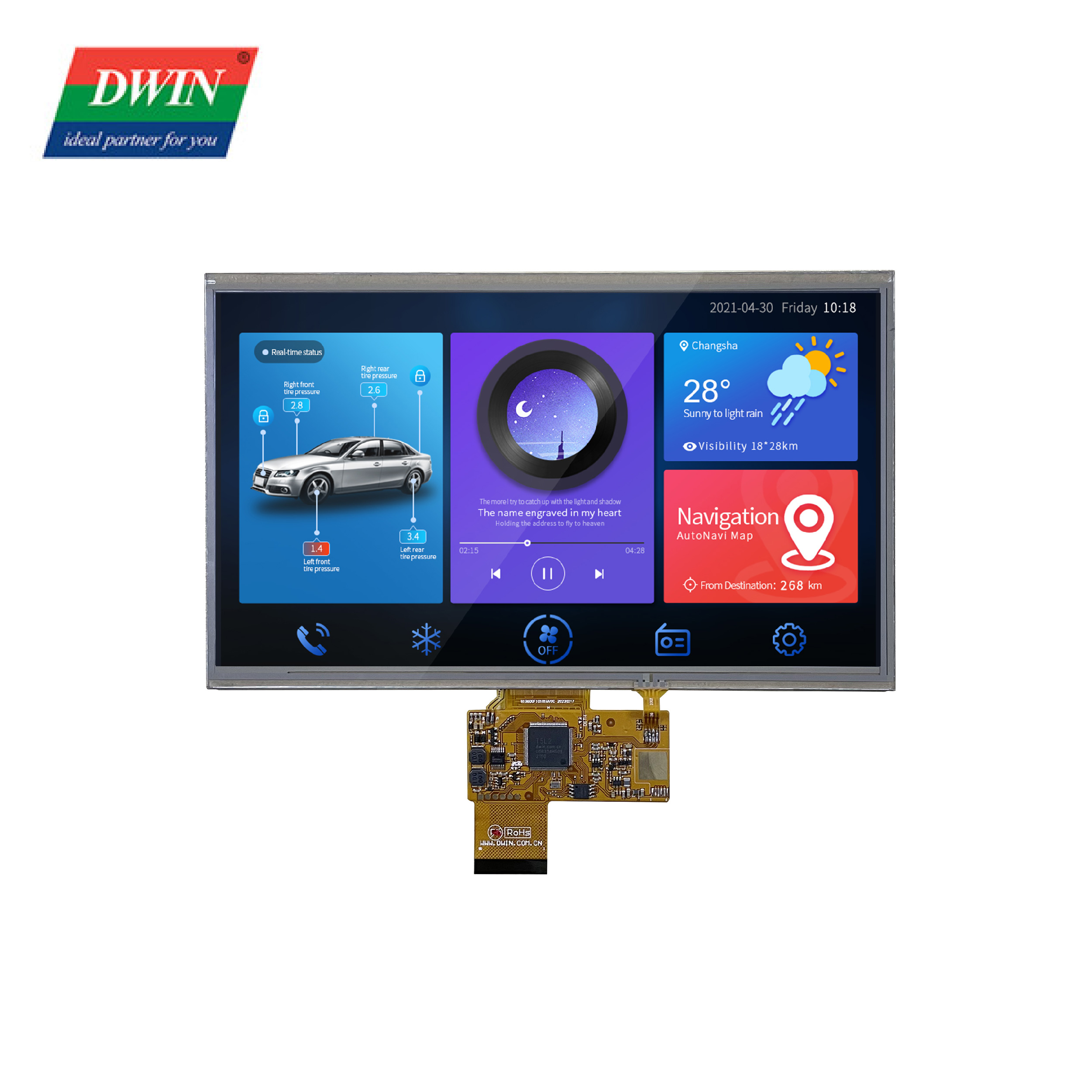 Wholesale 10.1 Inch COF Touch screen Model:DMG10600F101_01 (COF 