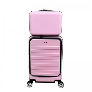 Carry On ABS+PC Spinner Trolley with pocket Compartmnet Weekend Bag