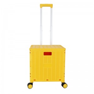 Foldable Utility Cart Rolling Crate Heavy Duty Shopping Cart