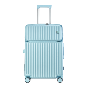 Aluminum frame PC Luggage Suitcase Set  with pocket Compartment