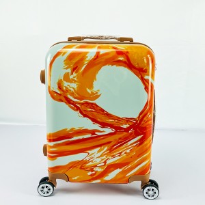 Gradient Pattern Hardside Spinner Wheel Luggage, Multicolor