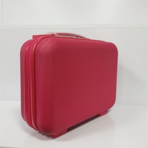 Makeup Travel Case Hard Shell Small Portable Cosmetic Bag with Elastic Band Mini Carrying Suitcase for Women Girls