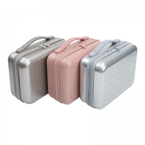 Makeup Travel Case Hard Shell Small Portable Cosmetic Bag with Elastic Band Mini Carrying Suitcase for Women Girls