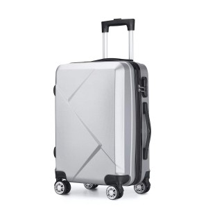 Komplete bagazhesh 3 copë valixhe me karrocë të lehtë udhëtimi ABS+PC me guaskë të fortë me 4 rrota rrotulluese