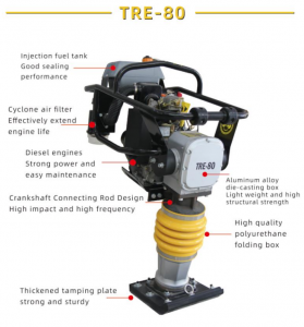 TRE-80 Efficiënte structuur Dieselmotor Tamping Rammer